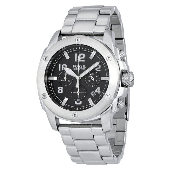 Fossil Modern Machine Chronograph Black Dial Stainless Steel Men's Watch FS4926 - The Watches Men & CO