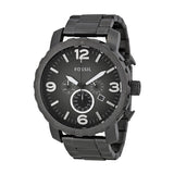 Fossil Nate Chronograph Smoke Grey Dial Ion-plated Men's Watch #JR1437 - The Watches Men & CO