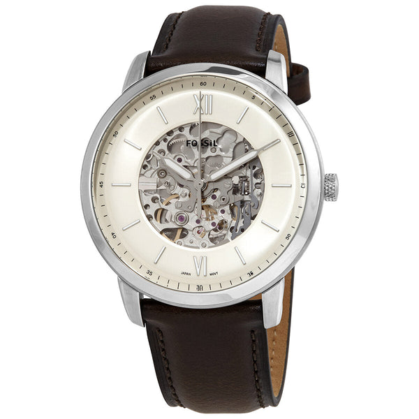 Fossil Neutra Automatic Cream Skeleton Dial Men's Watch ME3184 - The Watches Men & CO