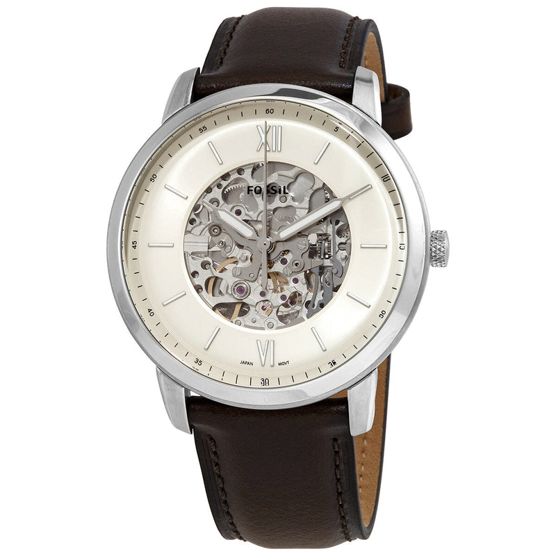 Fossil Neutra Automatic Cream Skeleton Dial Men's Watch ME3184 - The Watches Men & CO