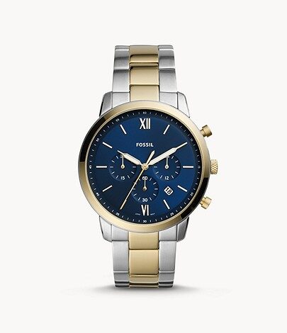 Fossil Neutra Chronograph Quartz Blue Dial Men's Watch #FS5706 - The Watches Men & CO