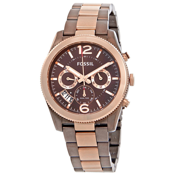 Fossil Perfect Boyfriend Multifunction Brown Dial Ladies Watch ES4284 - The Watches Men & CO