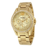 Fossil Riley Multi-Function Champagne Dial Ladies Watch #ES3203 - The Watches Men & CO