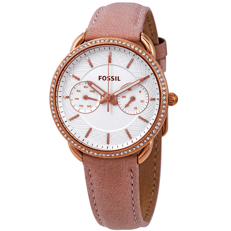 Fossil Tailor Quartz Crystal Silver Dial Ladies Watch ES4393 - The Watches Men & CO