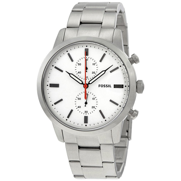 Fossil Townsman Chronograph White Dial Men's Watch FS5346 - The Watches Men & CO