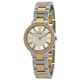 Fossil Virginia Silver Dial Two-tone Steel Ladies Watch ES3503 - The Watches Men & CO