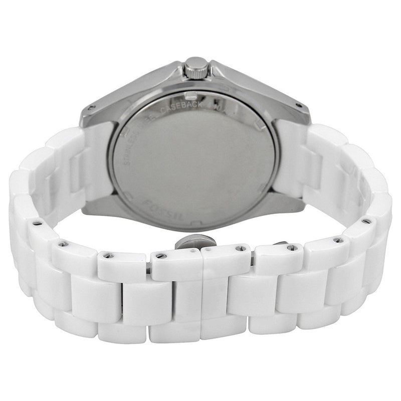 Fossil White Dial Ceramic Bracelet Ladies Watch CE1002 - The Watches Men & CO #4