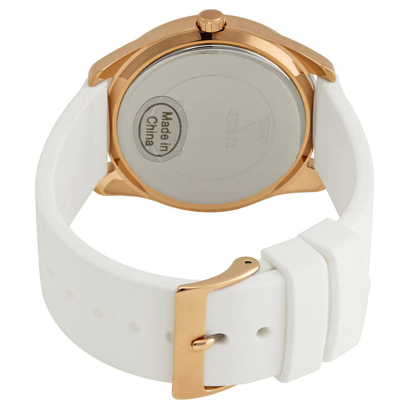 Guess G-Twist Silver Dial White Silicone Ladies Watch W0911L5 - The Watches Men & CO #3