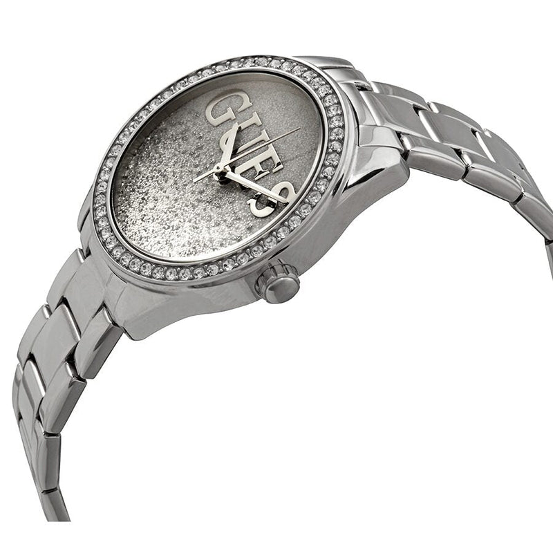 Guess Glitter Girl Silver Dial Stainless Steel Ladies Watch W0987L1 - The Watches Men & CO #2