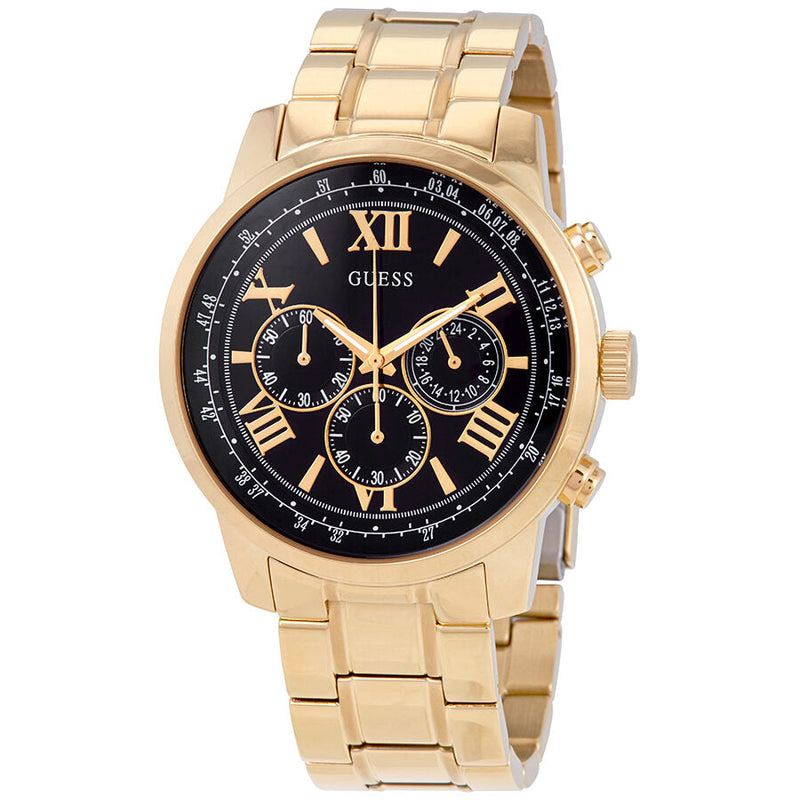 Guess Horizon Chronograph Black Dial Men's Watch #W0379G4 - The Watches Men & CO