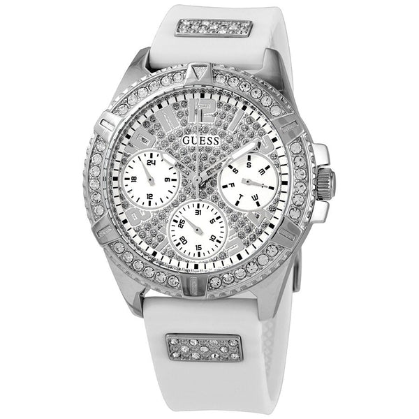 Guess Lady Frontier Quartz Crystal Silver Dial Ladies Watch W1160L4 - The Watches Men & CO