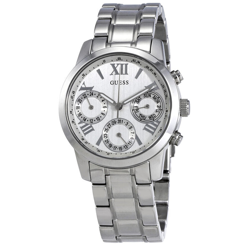 Guess Mini Sunrise Silver Dial Ladies Watch W0448L1 - The Watches Men & CO