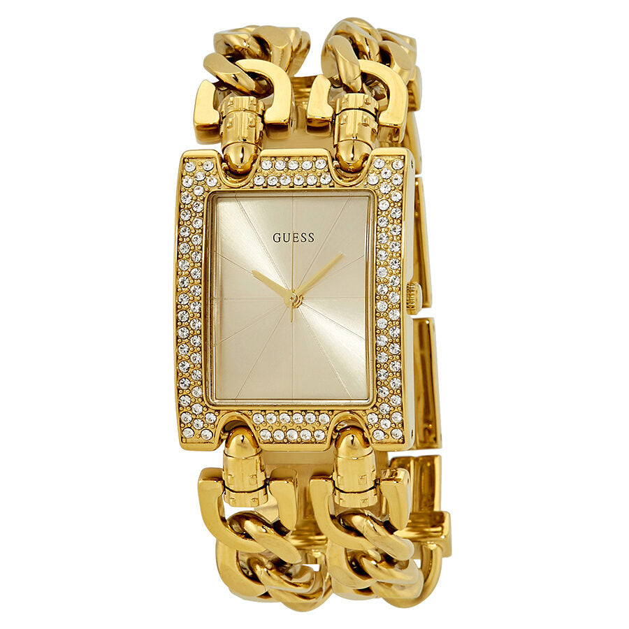 Guess Mod Gold Sunray Dial Ladies Bangle Watch W0072L1 - The Watches Men & CO