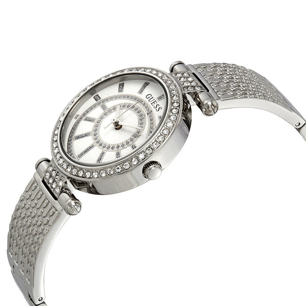 Guess Muse Crystal Silver Dial Ladies Watch W1008L1 - The Watches Men & CO #2