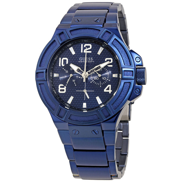 Guess Rigor Multi-Function Blue Dial Men's Watch W0218G4 - The Watches Men & CO
