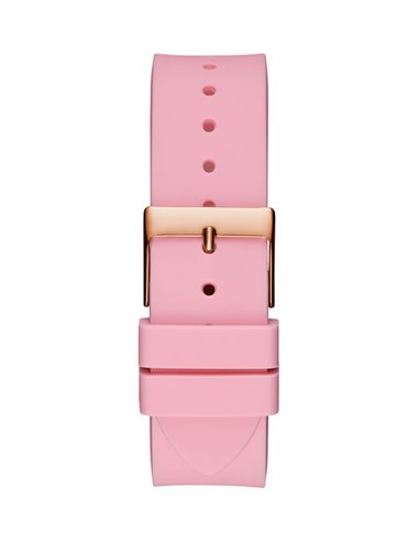 Guess Sparkling Pink Silicone Strap Women's Watch W0032L9 - The Watches Men & CO #3