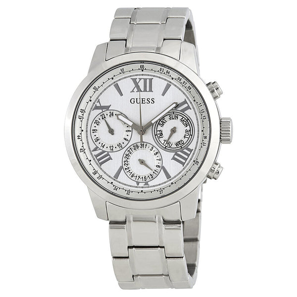 Guess Sunrise White Dial Ladies Multifunction Watch W0330L3 - The Watches Men & CO