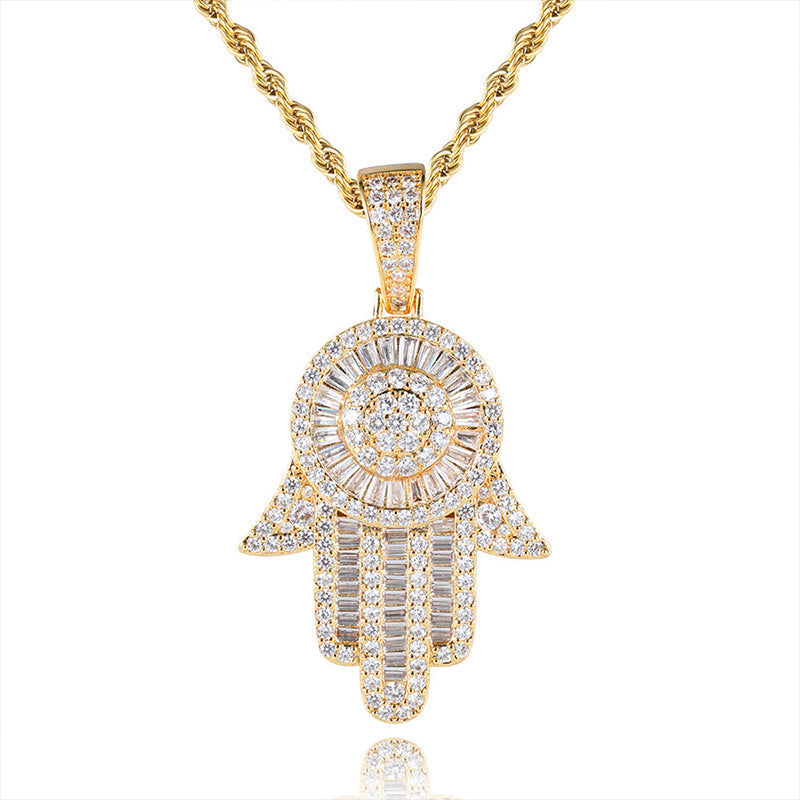 Big Daddy Diamond Hamsa Hand Pendant