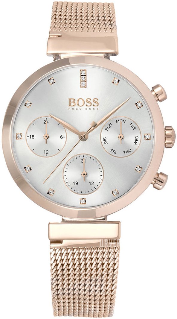 Hugo Boss Flawless Rose Gold Mesh Women's Watch  1502553 - The Watches Men & CO