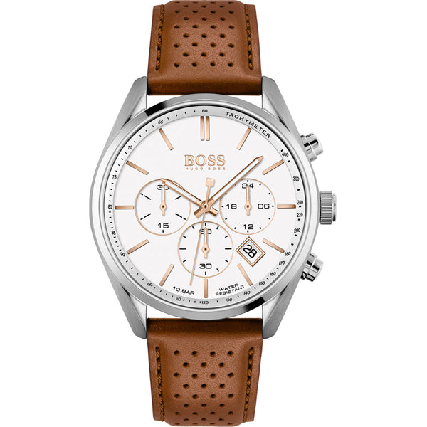 Hugo Boss Champion Brown Leather Strap Men's Watch  1513879 - The Watches Men & CO