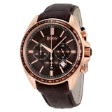 Hugo Boss Driver Chronograph Brown Dial Brown Leather Men's Watch 1513093 - The Watches Men & CO