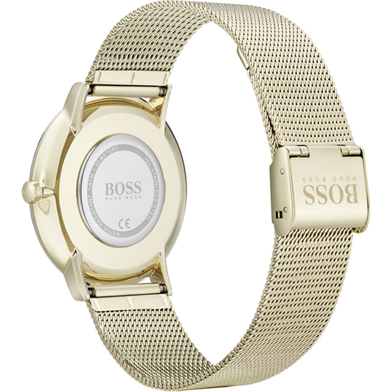 Hugo Boss Horizon Black Dial Gold Tone Band Men's Watch HB1513735 - The Watches Men & CO #6