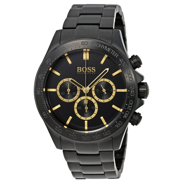 Hugo Boss Ikon Chronograph Black Enamel Dial Men's Watch #1513278 - The Watches Men & CO