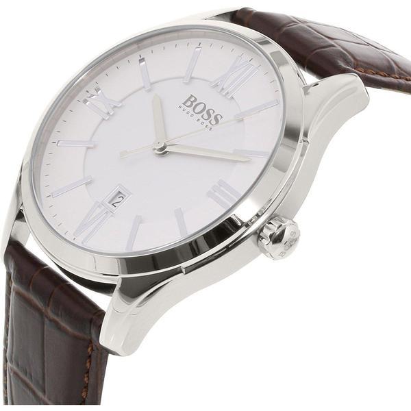 Hugo Boss Ambassador White Dial Leather Strap Men's Watch 1513021 - The Watches Men & CO #2