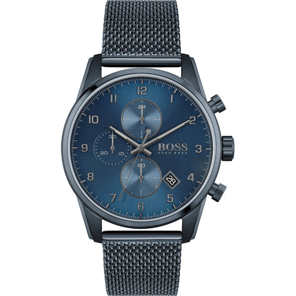 Hugo Boss Skymaster Blue Mesh Men's Watch  1513836 - The Watches Men & CO