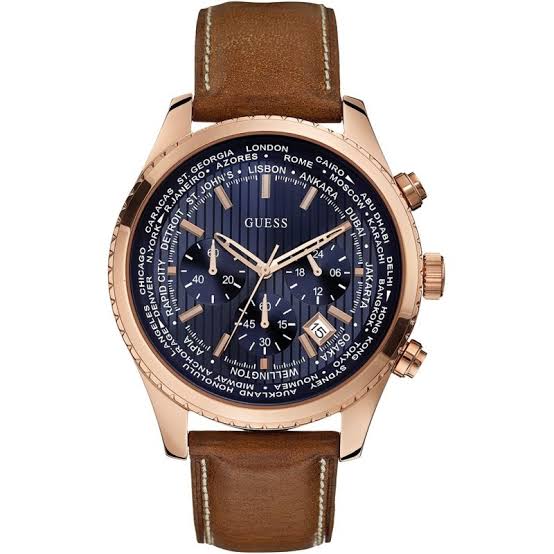 Guess Pursuit Chronograph Blue Dial Men's Watch  W0500G1 - The Watches Men & CO