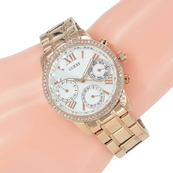 Guess Mini Sunrise Diamond Rose Gold Ladies Watch W0623L2 - The Watches Men & CO #4