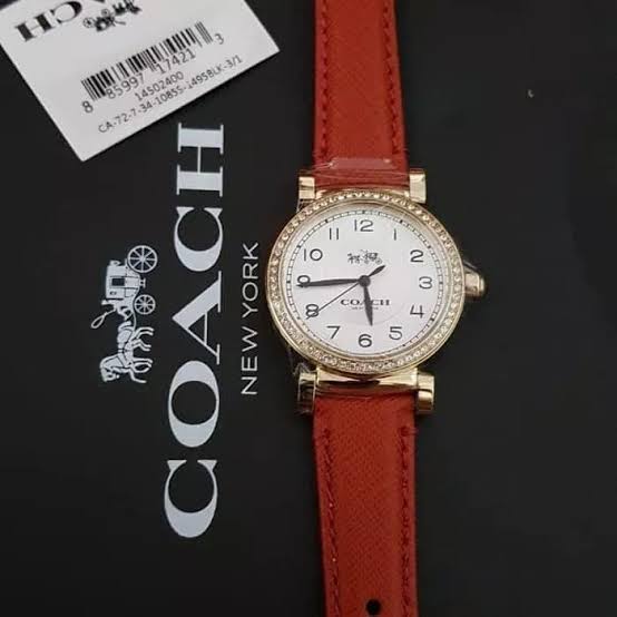 Coach Madison White Dial Red Leather Strap Ladies Watch 14502400 - The Watches Men & CO #5