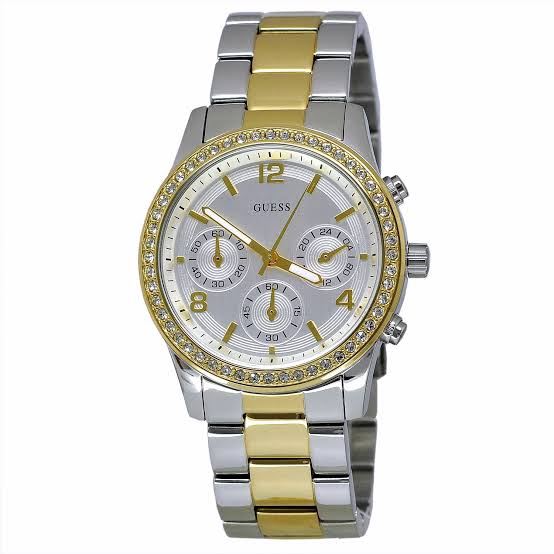 Guess Mini Spectrum Diamond Two-Tone Ladies Watch  W0122L2 - The Watches Men & CO