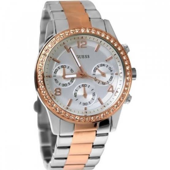 Guess Mini Spectrum Diamond Two-Tone Ladies Watch  W0122L1 - The Watches Men & CO