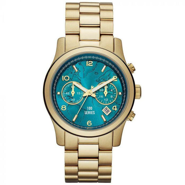 Michael Kors Stop Hunger Chronograph Turquoise Dial Ladies Watch  MK5815 - The Watches Men & CO