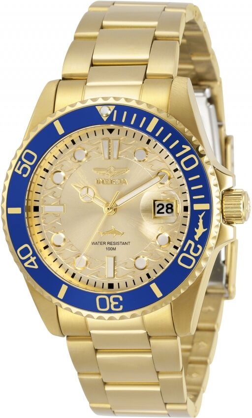 Invicta Pro Diver Master of The Oceans Quartz Gold Dial Ladies Watch 30485 - The Watches Men & CO