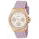 Guess Starlight Women's White Dial Silicone Band Women's Watch  W0846L6 - The Watches Men & CO