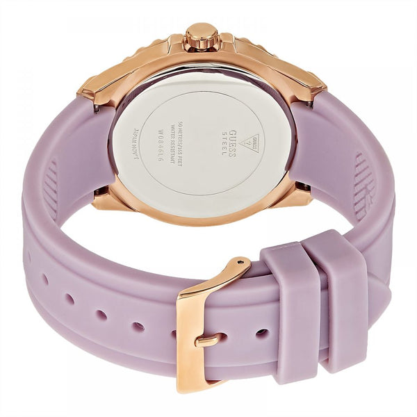 Guess Starlight Women's White Dial Silicone Band Women's Watch W0846L6 - The Watches Men & CO #2