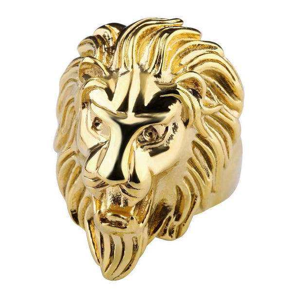Big Daddy Lion Heart Gold Ring