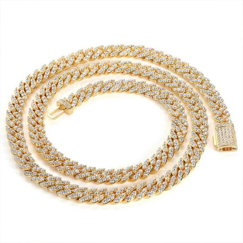 Big Daddy 8mm Gold & Diamond Cuban Link Chain