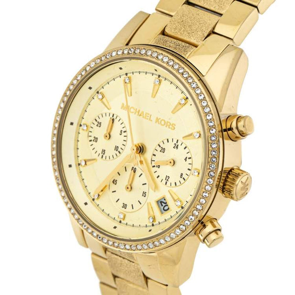 Michael Kors Ritz Chronograph Gold Tone Women's Watch MK6597 - The Watches Men & CO #2