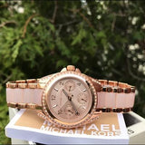 Michael Kors Mini Blair Multi-Function Rose Dial Ladies Watch MK6175