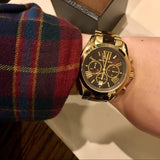 Michael Kors Bradshaw Chronograph Chocolate Gold Watch MK5696 - The Watches Men & CO #5