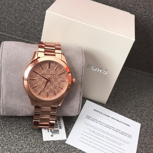 Michael Kors Runway Rose Gold Ladies Watch MK3336 - The Watches Men & CO #5