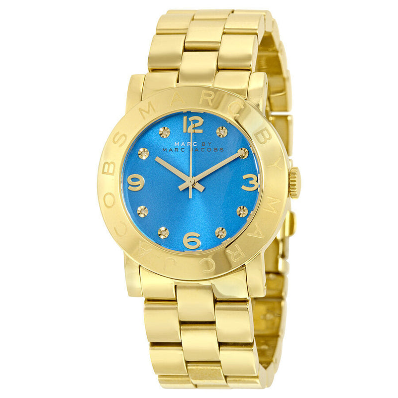 Marc by Marc Jacobs Amy Blue Dial Gold-tone Ladies Watch MBM3303 - The Watches Men & CO