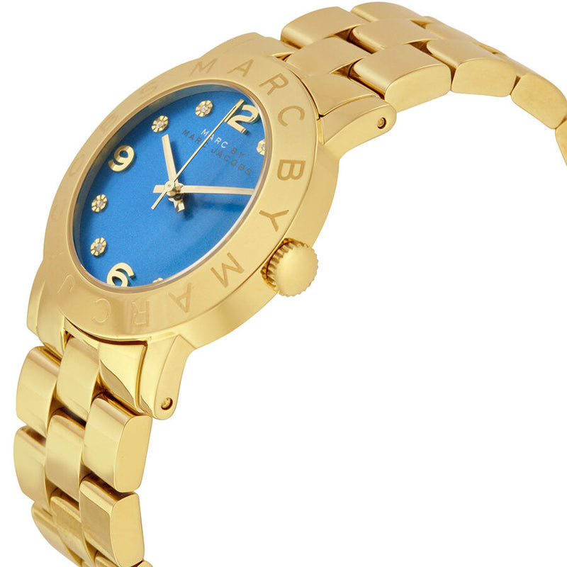 Marc by Marc Jacobs Amy Blue Dial Gold-tone Ladies Watch MBM3303 - The Watches Men & CO #2