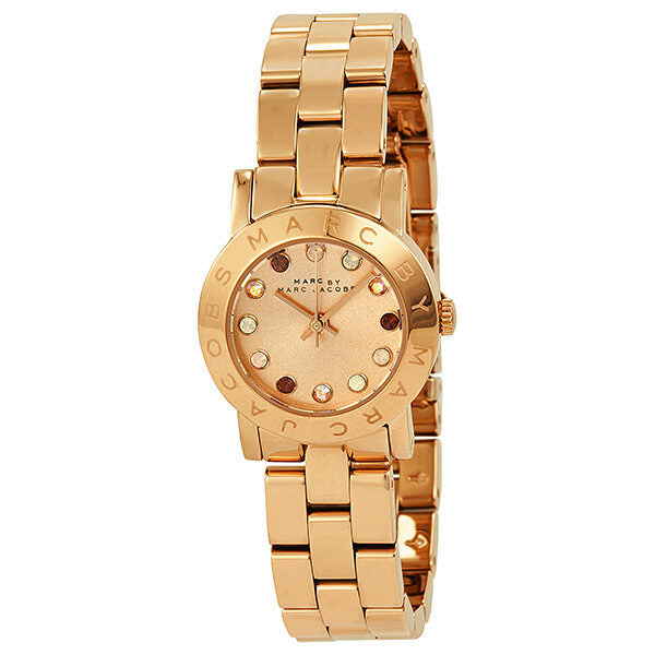 Marc by Marc Jacobs Amy Dexter Rose Dial Rose Gold-tone Ladies Watch MBM3219 - The Watches Men & CO