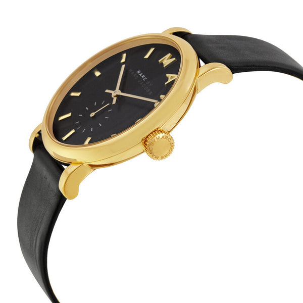 Marc by Marc Jacobs Baker Black Dial Leather Ladies Watch #MBM1269 - The Watches Men & CO #2