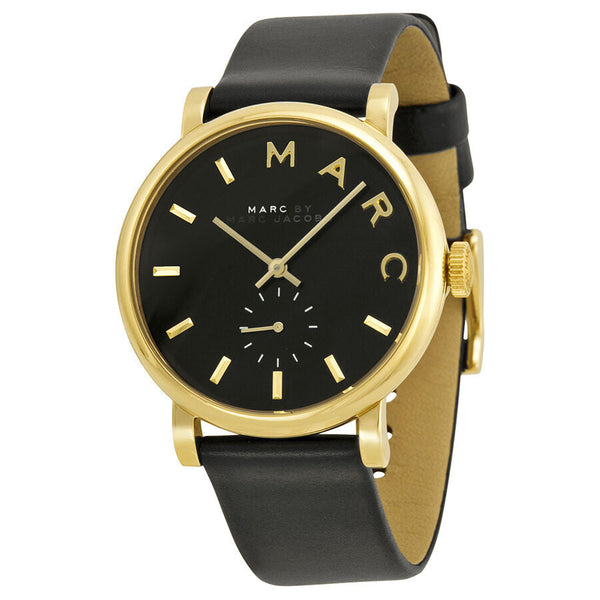 Marc by Marc Jacobs Baker Black Dial Leather Ladies Watch #MBM1269 - The Watches Men & CO