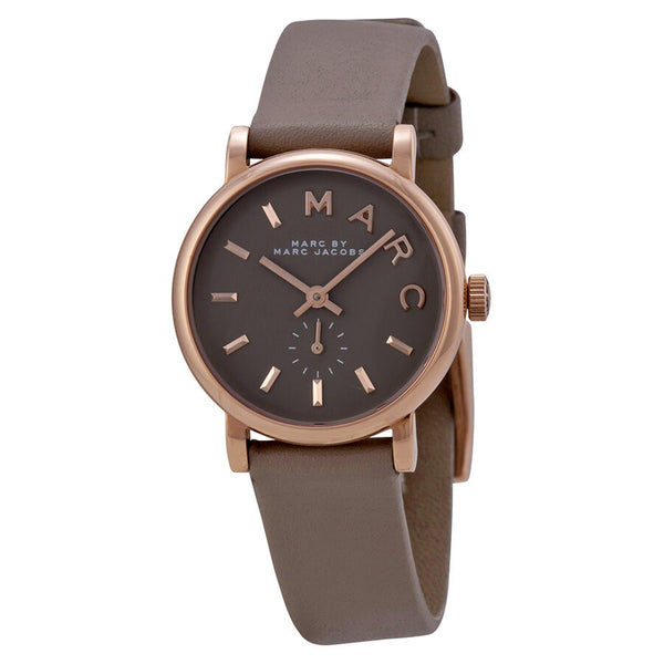 Marc by Marc Jacobs Baker Grey Dial Gravel Gray Leather Ladies Watch MBM1318 - The Watches Men & CO